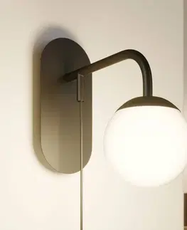 Nástěnná svítidla Lucande Lucande Rama LED nástěnné světlo skleněné stínidlo