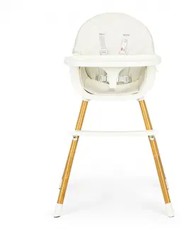 Jídelní židličky Dětská jídelní židlička 2v1 Colby EcoToys béžová