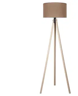 Lampy   - Stojací lampa 1xE27/60W/230V hnědá/béžová 