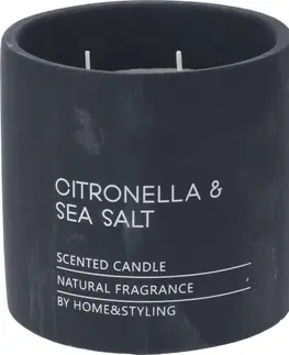 Svíčky Mondex Svíčka CITRONELLA v černém keramickém obalu 12 cm