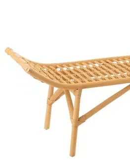 Židle Přírodní ratanová designová lavice Ana Rattan - 120*41*49 cm J-Line by Jolipa 11266