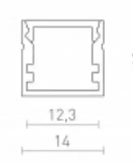 Profily RED - DESIGN RENDL RENDL LED PROFILE C přisazený 1m  R13383