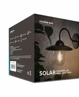 Zahradní lampy Modee LED solární nástěnné svítidlo ML-WS104