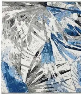 Koberce a koberečky Kontrast Koberec JUNGLE VI 60x110 cm šedý/modrý