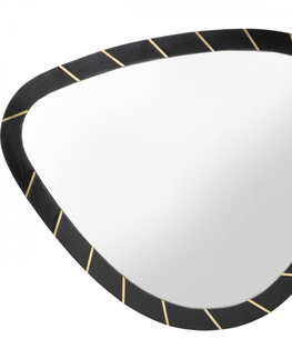 Nástěnná zrcadla KARE Design Nástěnné zrcadlo Planos - černé, 65x77cm