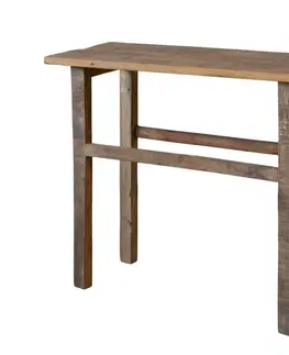 Konferenční stolky Hnědý odkládací dřevěný stůl Grimaud Unit - 76*36*91 cm Chic Antique 40039600 (40396-00)