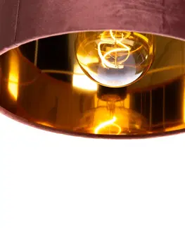 Zavesna svitidla Moderne hanglamp roze met goud 30 cm - Rosalina