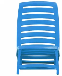 Zahradní křesla a židle Skládací plážové židle 4 ks plast Dekorhome Bílá