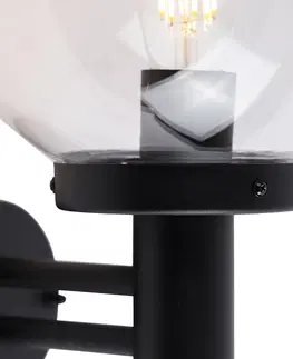 Venkovni nastenne svetlo Venkovní nástěnná lampa černá s plastem IP44 nerezová ocel - Sfera