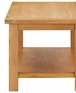 Konferenční stolky Konferenční stolek masivní dubové dřevo Dekorhome 90x45x40 cm