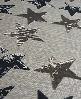 Koberce a koberečky Dywany Lusczow Kusový koberec LISBOA 27219/975 hvězda hnědý, velikost 80x150