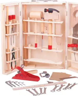 Dřevěné hračky Bigjigs Toys Dřevěné nářadí v kufříku JUNIOR