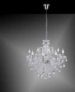 Designová závěsná svítidla PAUL NEUHAUS Křišťálový lustr, 8ramenné, klasické PN 3081-00