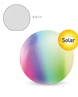 SmartHome solární svítidla tint tint LED koule Calluna Solar, CCT, RGB, Ø 35 cm