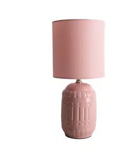 Stolní lampy Näve Stolní lampa Erida, keramika a textil stará růžová
