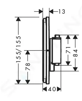 Koupelnové baterie HANSGROHE ShowerSelect Comfort Termostatická baterie pod omítku, matná černá 15571670