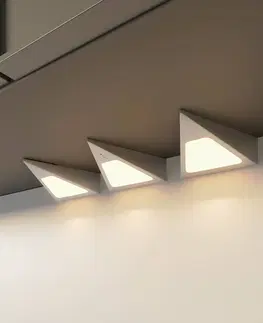 Světlo pod kuchyňskou linku PRIOS Prios Odia LED podhledové světlo, nerez, 3 zdroje