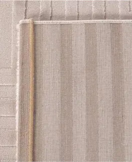 Hladce tkaný koberce Dizajnový Koberec Sahara Nízky Vlas, 140x200cm - Béžový