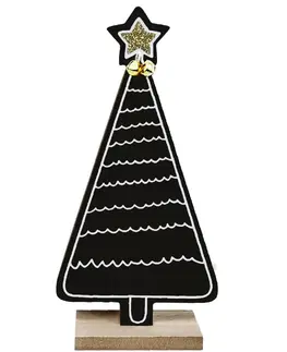 Vánoční ozdoby Tutumi Dřevěná dekorace vánoční stromeček černá