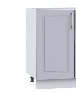 Kuchyňské linky Expedo Kuchyňská skříňka dolní dvoudveřová OREIRO D80, 80x82x44,6, popel/bílá lesk