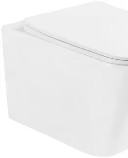Záchody MEXEN/S Teo Závěsná WC mísa včetně sedátka s slow-slim, duroplast, bílá 30850600