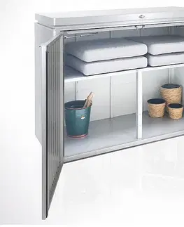 Úložné boxy Biohort Víceúčelový úložný box HighBoard 160 x 70 x 118 (šedý křemen metalíza) 160 cm (3 krabice)