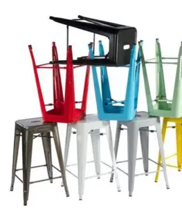 Výprodej nábytku skladem ArtD Barová židle PARIS 66 cm inspirovaná Tolix | červená