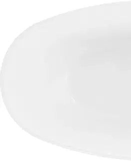 Sifony k pračkám MEXEN Eris vana volně stojící 180x95 cm, bílá s bílá, černý sifon 53441809500-B