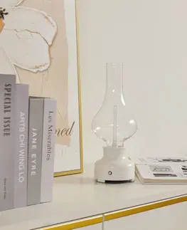 Stolní lampy Lindby Nabíjecí stolní lampa Lindby LED Maxentius, krémová, dotykový stmívač