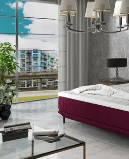 Postele Artelta Manželská postel ASTERIA | 160 x 200 cm Barva: Růžová / Mat Velvet 68