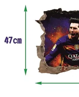 Pohádkové postavičky Nálepka na zeď 3D Lionel Messi 47x77 cm