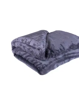 Přikrývky Jahu Deka XXL / Přehoz na postel tmavě šedá, 200 x 220 cm
