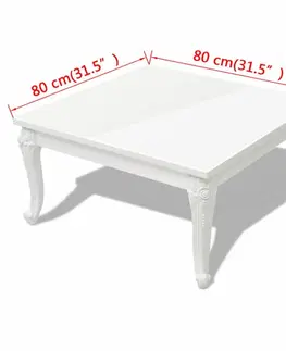 Konferenční stolky Konferenční stolek bílá vysoký lesk Dekorhome 100x60x42 cm