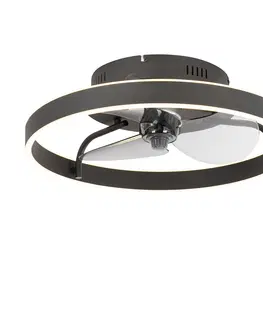 Stropni vetrak Stropní ventilátor černý včetně LED s dálkovým ovládáním - Maddy