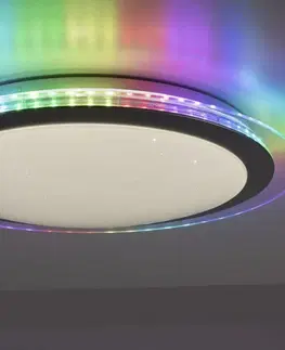 LED stropní svítidla LEUCHTEN DIREKT is JUST LIGHT LED stropní svítidlo ploché 45x45cm, kruhové, bílé, stmívatelné, hra barev, CCT LED panel RGB+2700-5000K