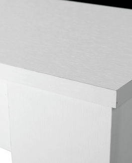 Jídelní stoly Jídelní stůl GETLIF 138x80 cm, bílý/černý