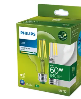 LED žárovky Philips Philips E27 LED žárovka globe G95 4W840lm 840 čirá