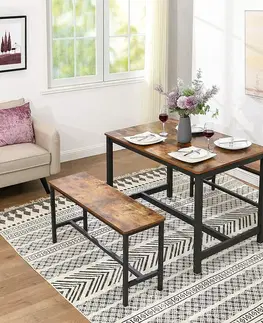 Kuchyňské a jídelní stoly Jídelní stůl kovové nohy 120 x 75 x 75 cm
