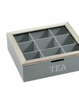 Příslušenství pro přípravu čaje a kávy EH Box na čajové sáčky 24 x 24 x 7 cm, šedá