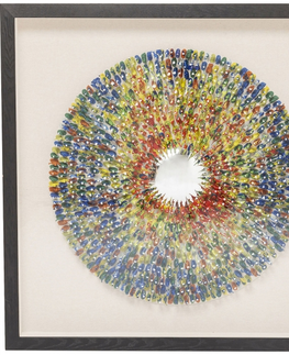 Dekorace na zeď předměty KARE Design Obraz plastika Vojáčci Exploze barev 120×120cm