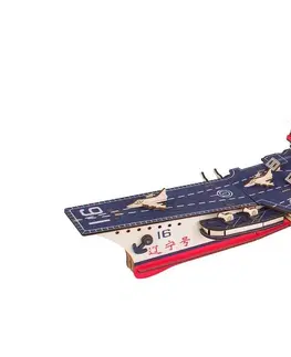 Hračky puzzle RAPPA - Woodcraft Dřevěné 3D puzzle Letadlová loď Liaoning