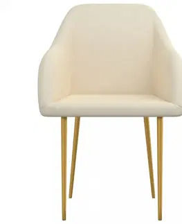 Jídelní sety Jídelní židle 2 ks samet / kov Dekorhome Růžová