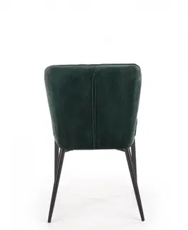 Židle HALMAR Designová židle Olivie tmavě zelená