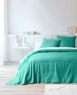 Přehozy Jednobarevný tkaný přehoz na postel, bavlna
