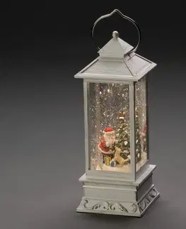 Vánoční vnitřní dekorace Konstsmide Christmas LED vodní lucerna Santa Claus se psem