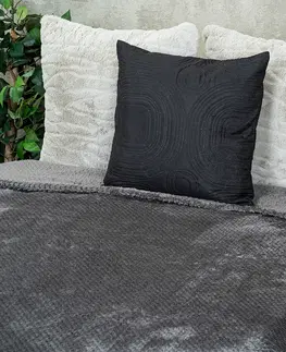 Přikrývky Matex Přehoz na postel Montana tmavě šedá, 170 x 210 cm