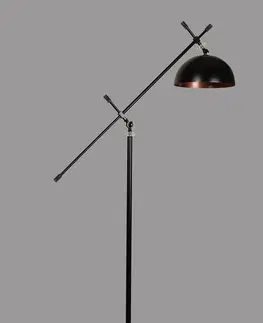 Lampy a lampičky Stojací lampa HANS černá chrom