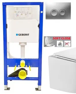 Záchody GEBERIT DuofixBasic s matným tlačítkem DELTA21 + WC INVENA LIMNOS WITH SOFT, včetně soft/close sedátka 458.103.00.1 21MA LI1