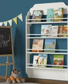 Dětský nábytek Kalune Design Dětská nástěnná knihovna Montessori I bílá