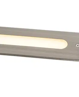 Venkovni zemni reflektory Moderní zemní bodové svítidlo ocelové 30 cm včetně LED IP65 - Eline